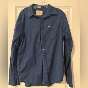 Hollister Blue Casual Button Down Shirt